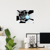 トンネル市松模様に抽象芸術ポスター ポスター (ホームオフィス)