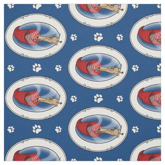 トンネル渦症候群 – おもしろい犬敏捷性 ファブリック (見本)