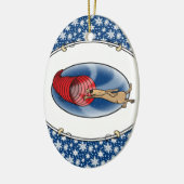 トンネル渦症候群 – 機敏性の高速おもしろい犬 セラミックオーナメント (左)