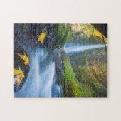 トンネル滝の垂直パノラマビュー ジグソーパズル (横)