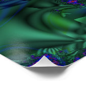 トンネル視覚 |レインボーフラクタルアート ポスター (コーナー)