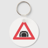 トンネル警告の道路標識の交通記号 キーホルダー (正面)
