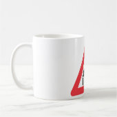 トンネル警告の道路標識の交通記号 コーヒーマグカップ (左)