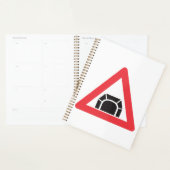 トンネル警告の道路標識の交通記号 プランナー手帳 (ディスプレー)