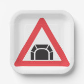 トンネル警告の道路標識の交通記号 ペーパープレート (正面)