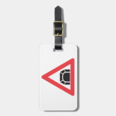 トンネル警告の道路標識の交通記号 ラゲッジタグ (正面縦)