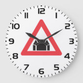 トンネル警告の道路標識の交通記号 ラージ壁時計 (正面)