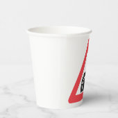 トンネル警告の道路標識の交通記号 紙コップ (右)