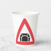 トンネル警告の道路標識の交通記号 紙コップ (正面)