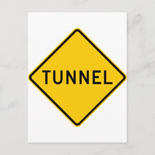 トンネル道路標識 ポストカード (正面)