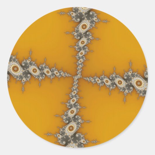 トンネル – フラクタルステッカー ラウンドシール (正面)