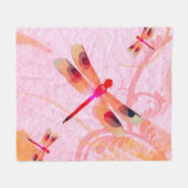 トンフライオンピンクフリースブランケット フリースブランケット (正面(横))