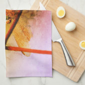 トンフライオンワイヤーフェンス抽象芸術 キッチンタオル (四つ折り)