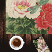 トンフライオンヴィンテージ植物牡丹日本のたち ジグソーパズル