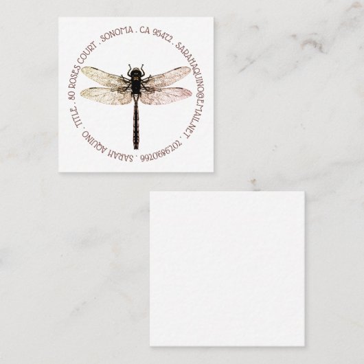 トンフライサークルタイプのガーデンデザイン スクエア名刺 (正面/裏面)