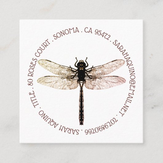 トンフライサークルタイプのガーデンデザイン スクエア名刺 (正面)