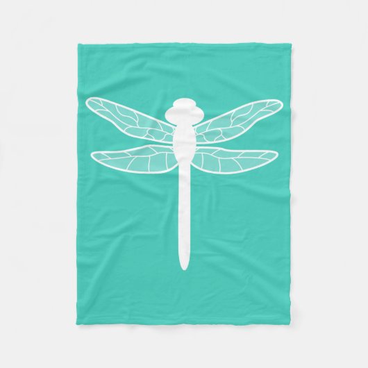 トンフライシルエットオンターコイズ フリースブランケット (正面)