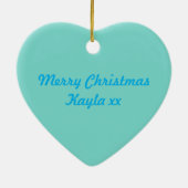 トンフライダンスハートクリスマスオーナメントカスタム セラミックオーナメント (裏面)