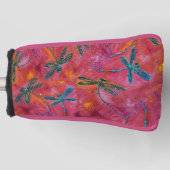 トンフライダンスホット明るい赤紫色 ゴルフヘッドカバー (正面)