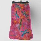 トンフライダンスホット明るい赤紫色 ゴルフヘッドカバー (回転90)