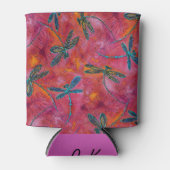 トンフライダンスホット明るい赤紫色 缶クーラー (正面)