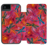 トンフライダンスホット明るい赤紫色 INCIPIO iPhoneウォレットケース (フォリオ Open)