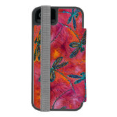 トンフライダンスホット明るい赤紫色 INCIPIO iPhoneウォレットケース (フォリオ裏面)