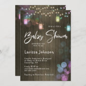 トンフライトゥインクルライツベビーシャワー招待状 招待状 (正面/裏面)