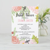 トンフライバラウォーターカラーガーデンブライダルシャワー 招待状 (スタンド正面)