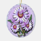トンフライパープルデイジー セラミックオーナメント (左)