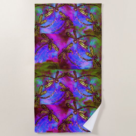 トンフライヒッッピーフリット ビーチタオル (正面)