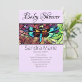 トンフライブルーティール（緑がかった色）アクアブラックベビーシャワー 招待状 (スタンド正面)