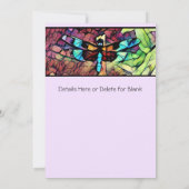 トンフライブルーティール（緑がかった色）アクアブラックベビーシャワー 招待状 (裏面)