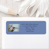 トンフライブルーパーソナライズされた差出人住所ラベル ラベル (インサイチュ)