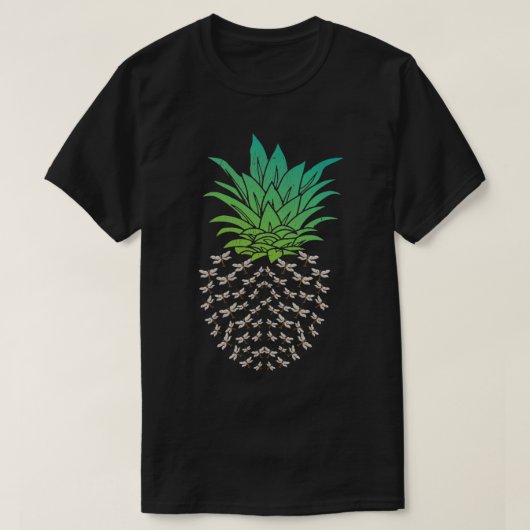 トンフライレトロパイナップル Tシャツ (デザイン正面)