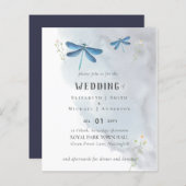 トンフライ魔法水彩結婚式招待状 (正面/裏面)