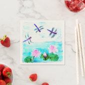 トンフライ《植物》スイレンポ絵画ンド スタンダードカクテルナプキン (インサイチュ)