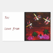 トンフライ《植物》スイレン池 長方形シール (正面)