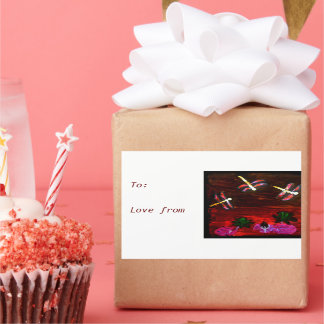 トンフライ《植物》スイレン池 長方形シール