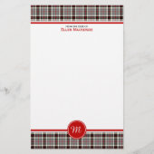 トンプソンクラングレイフォーマルドレスタータンチェックモノグラム 便箋 (正面)