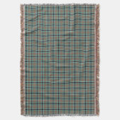 トンプソンクランブラウンアンドブルー狩りタータンチェック スローブランケット (正面縦)