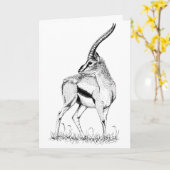 トンプソンズガゼル勉強誕生日カード カード (黄色い花)