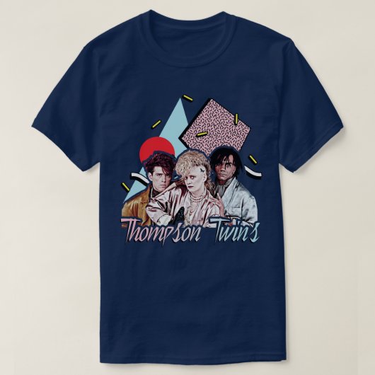 トンプソンツインズレトロ80sスタイルファンアート tシャツ (デザイン正面)