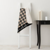 トンプソンパーソナライズされたラクメルタータンチェックプレイドパターン シェルパブランケット (インサイチュ)