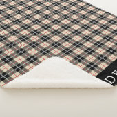 トンプソンパーソナライズされたラクメルタータンチェックプレイドパターン シェルパブランケット (3/4)
