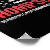 トンプソン名米国国旗 – Thompson姓 ポスター (角)