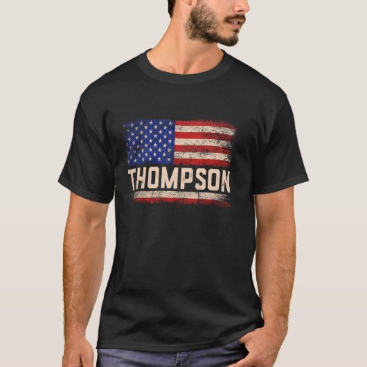 トンプソン姓シャツトンプソン名アメリカFl Tシャツ (正面)