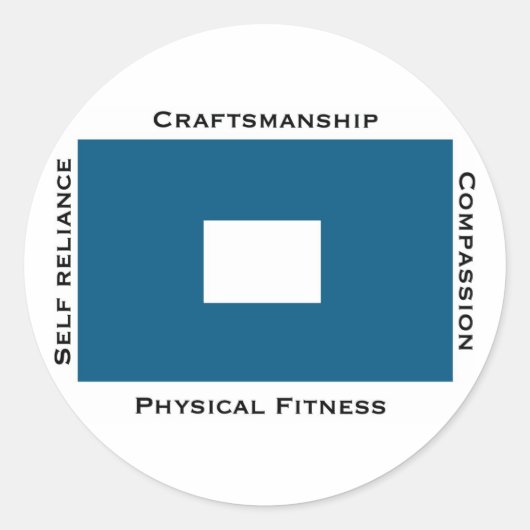 トンプソン島OBステッカー_ブルーピーター ラウンドシール (正面)