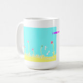 トンボおよび花のコーヒー・マグ コーヒーマグカップ (正面左)