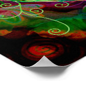 トンボお洒落イ紫人気がある教室 ポスター (角)